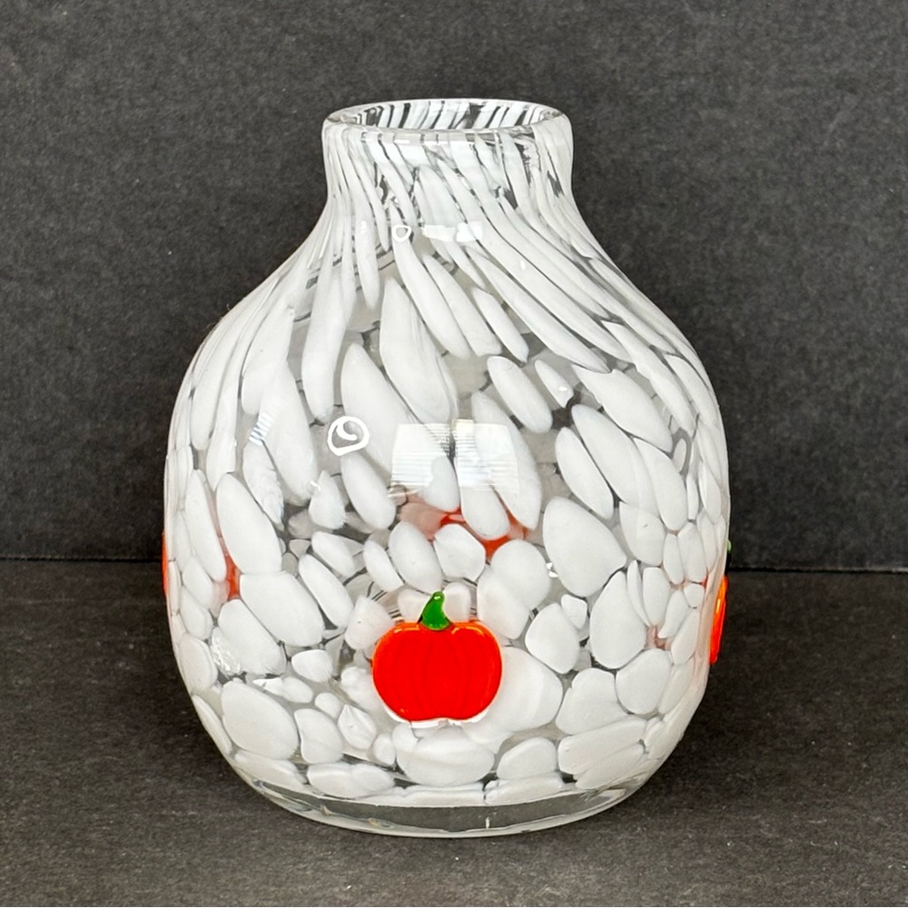 NWT Anthropologie Mystic Confetti Pumpkin Icon Glass Bud Vase 2025